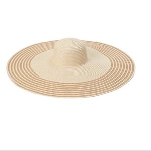 Oversized floppy sunhat (beige/stripes)